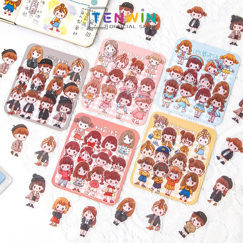 

40PCS/Bag cute girl sticker /40 Lembar Stiker Lucu Dekorasi Handbook Scrapbook DIY