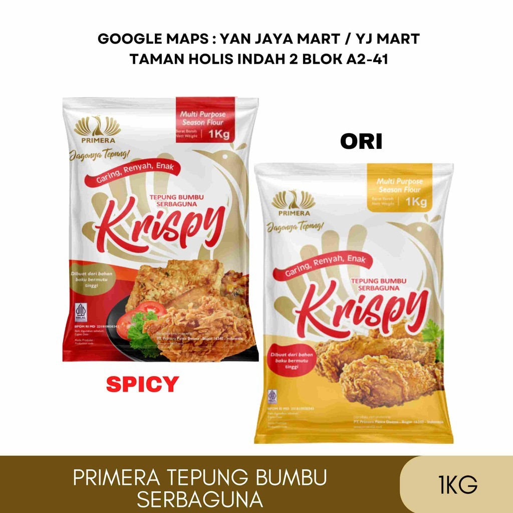 

Primera Tepung Krispy / Tepung Bumbu Serbaguna / Crispy / Krispi Kemasan 1 KG
