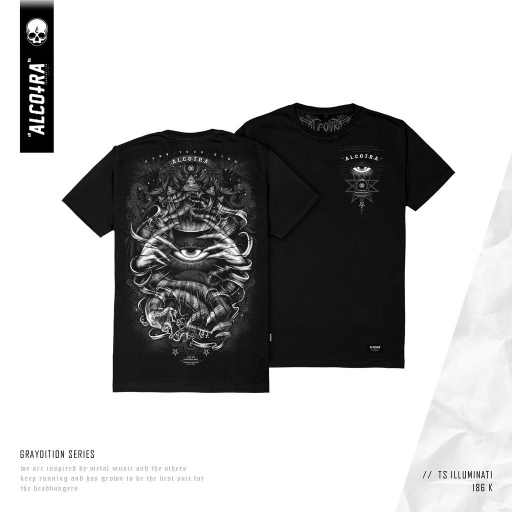 ALCOTRA BALI Original // ILLUMINATI // T-SHIRT ILLUMINATI ALCOTRA // KAOS ALCOTRA // ALCOTRA Officia