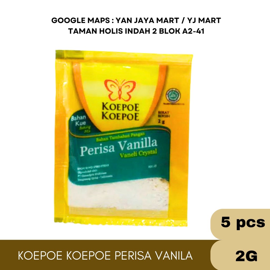

koepoe Koepoe Bahan Kue Perisa Vanilla 2 g/5PCS/ Kupu Kupu