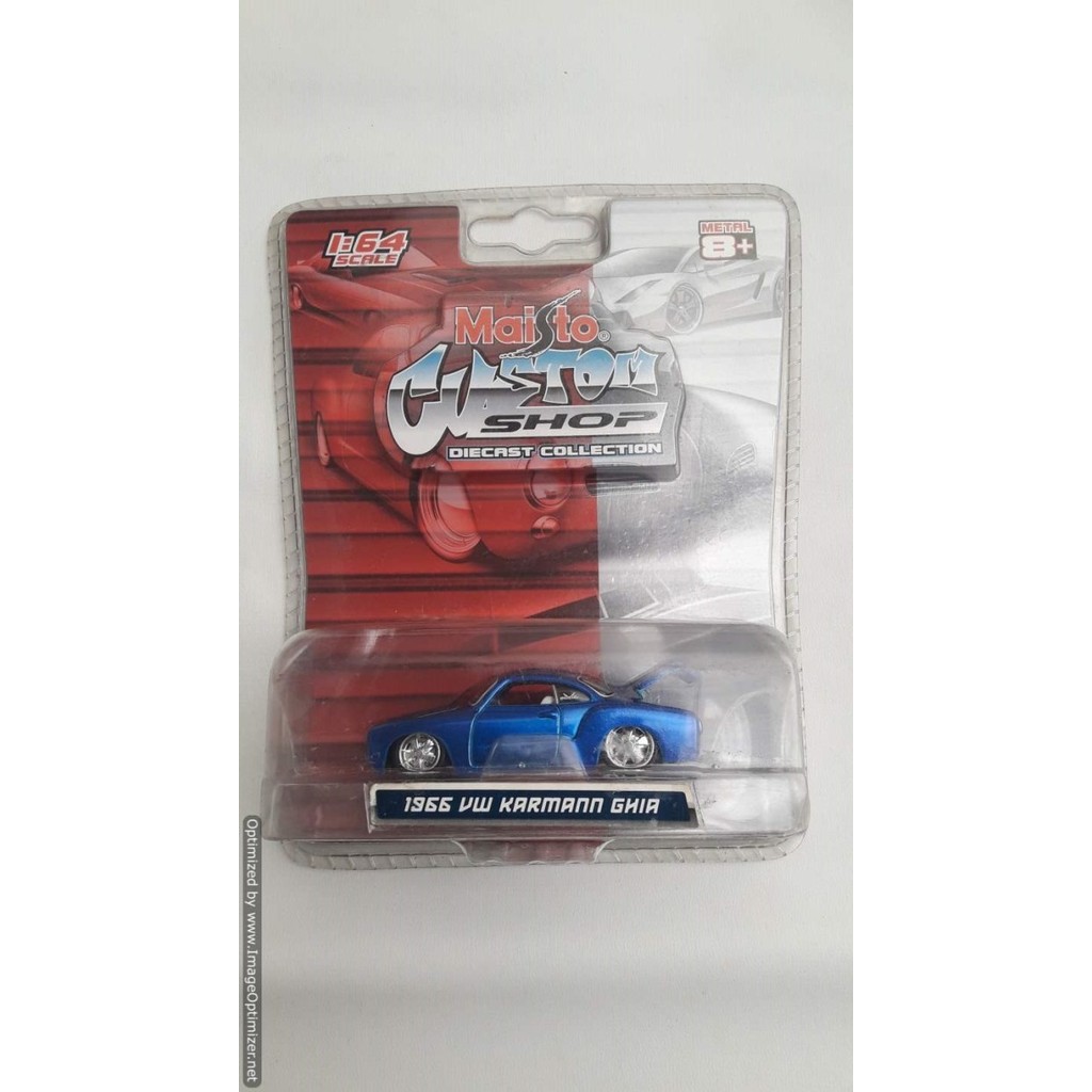 DIECAST ORIGINAL MAISTO - 1966 VW KARMANN GHIA CUSTOM SHOP - RARE