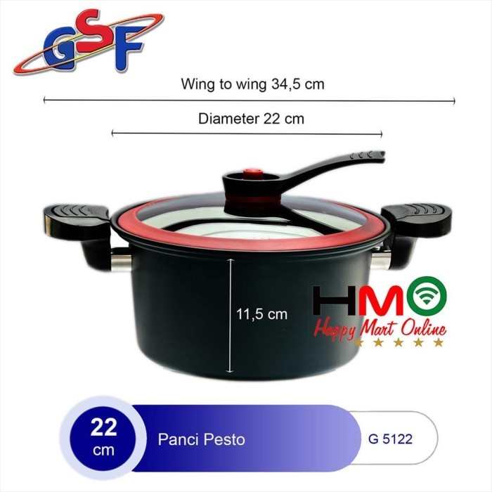 Panci Presto Viral Diameter 22 CM GSF 5122 Panci Presto Totipotent GSF - PRESTO