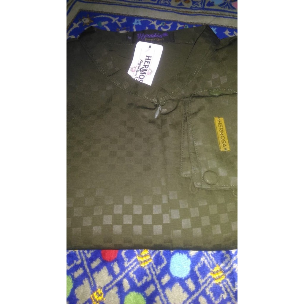 Gamis army/gamis warna army/gamis tartan army hermosa/gamis armi - M