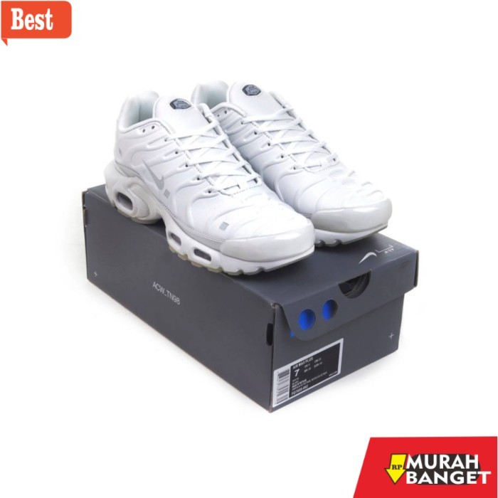 sepatu cowok model sekarang Sepatu Nike Tn Air Max Plus A Cold Wall Platinum Tint - White, 37