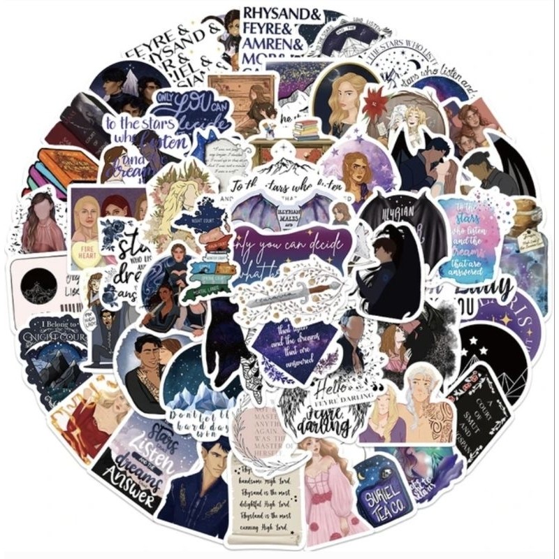 

60pcs Acotar Merchandise Cartoon Graffiti Stickers Laptop Motorcycle Phone Luggage Guitar Notebook Waterproof Sticker Decals