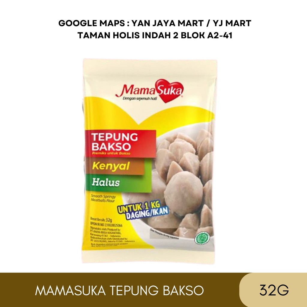 

Mamasuka Tepung Bakso Kenyal Halus / Tepung Bakso Halus Mamasuka 32gr
