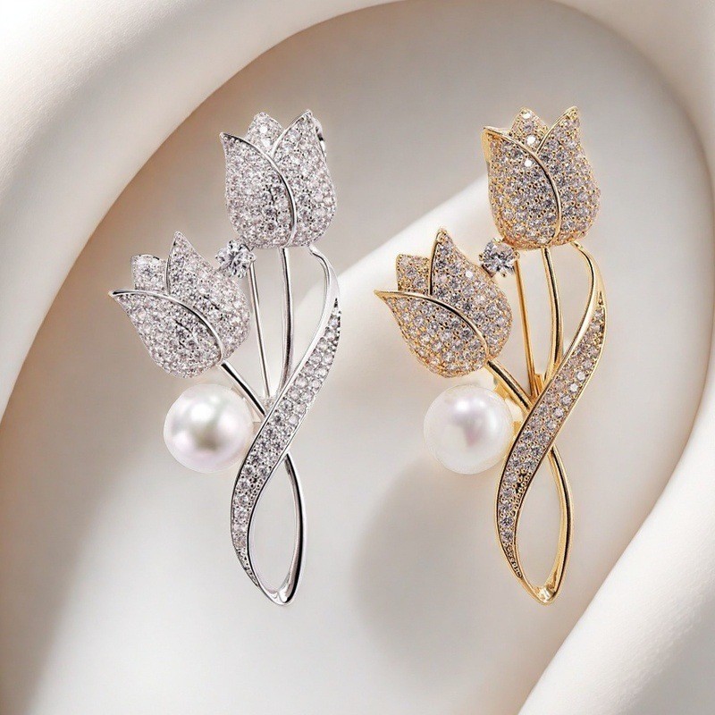 Bros Bunga Tulip Berlian Paduan Bros Selendang Multifungsi Syal Muslim Bros Samping