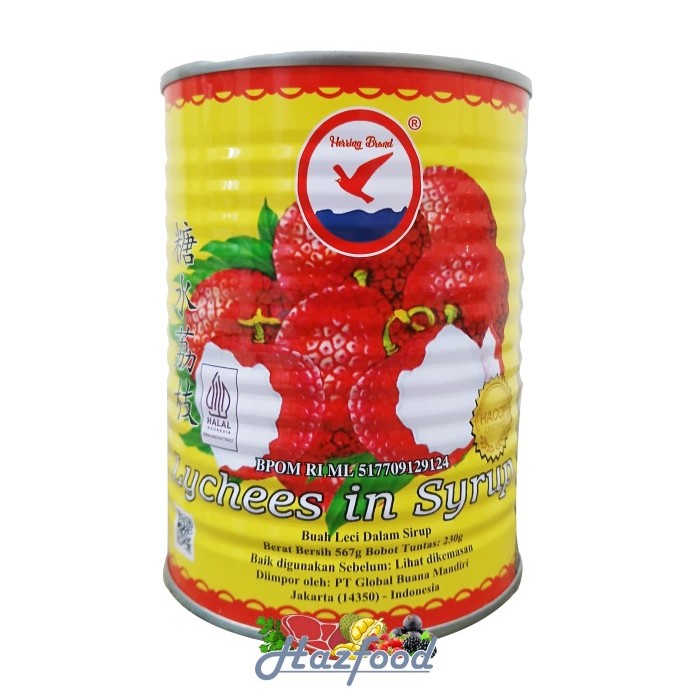 

Herring Brand Canned Lychees in Syrup / Leci Kaleng 565 gram