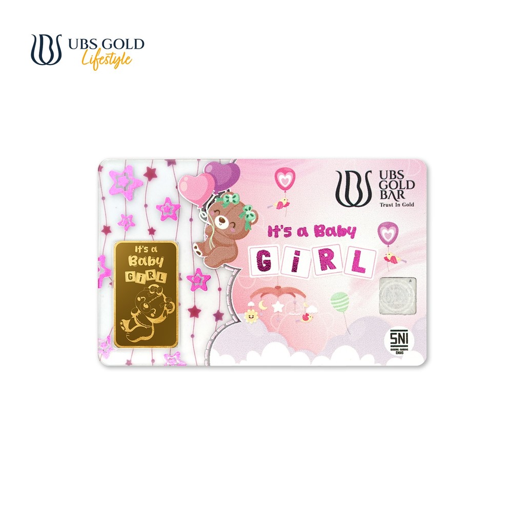 UBS Gold Logam Mulia New Born Baby Girl 5 Gr