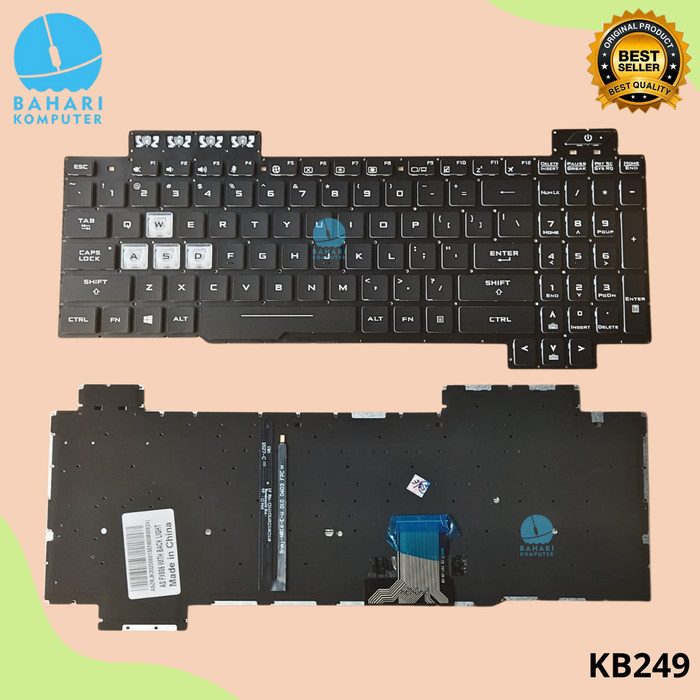 Keyboard Asus TUF FX505GE FX505GM FX505GT FX505U Black - Backlit