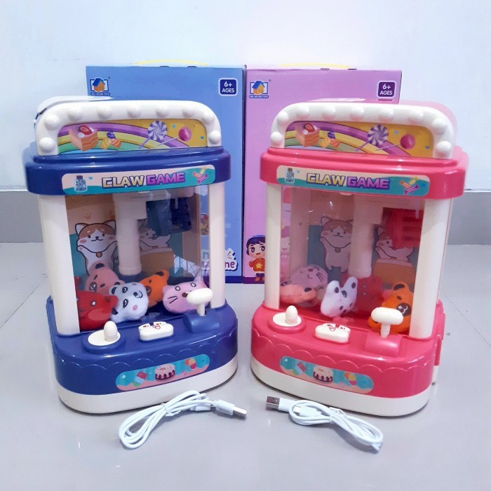 Promo Mainan Claw Doll Machine Capit Boneka - Game Japit Mini Anak
