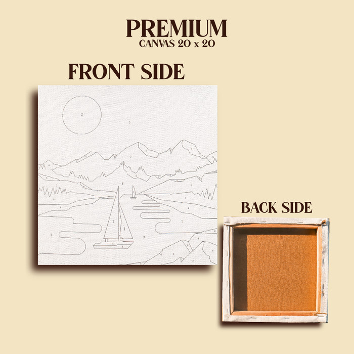 

promo -Paint By Number Peninsula | ByPainters | Painting Set | 20x20cm Kanvas