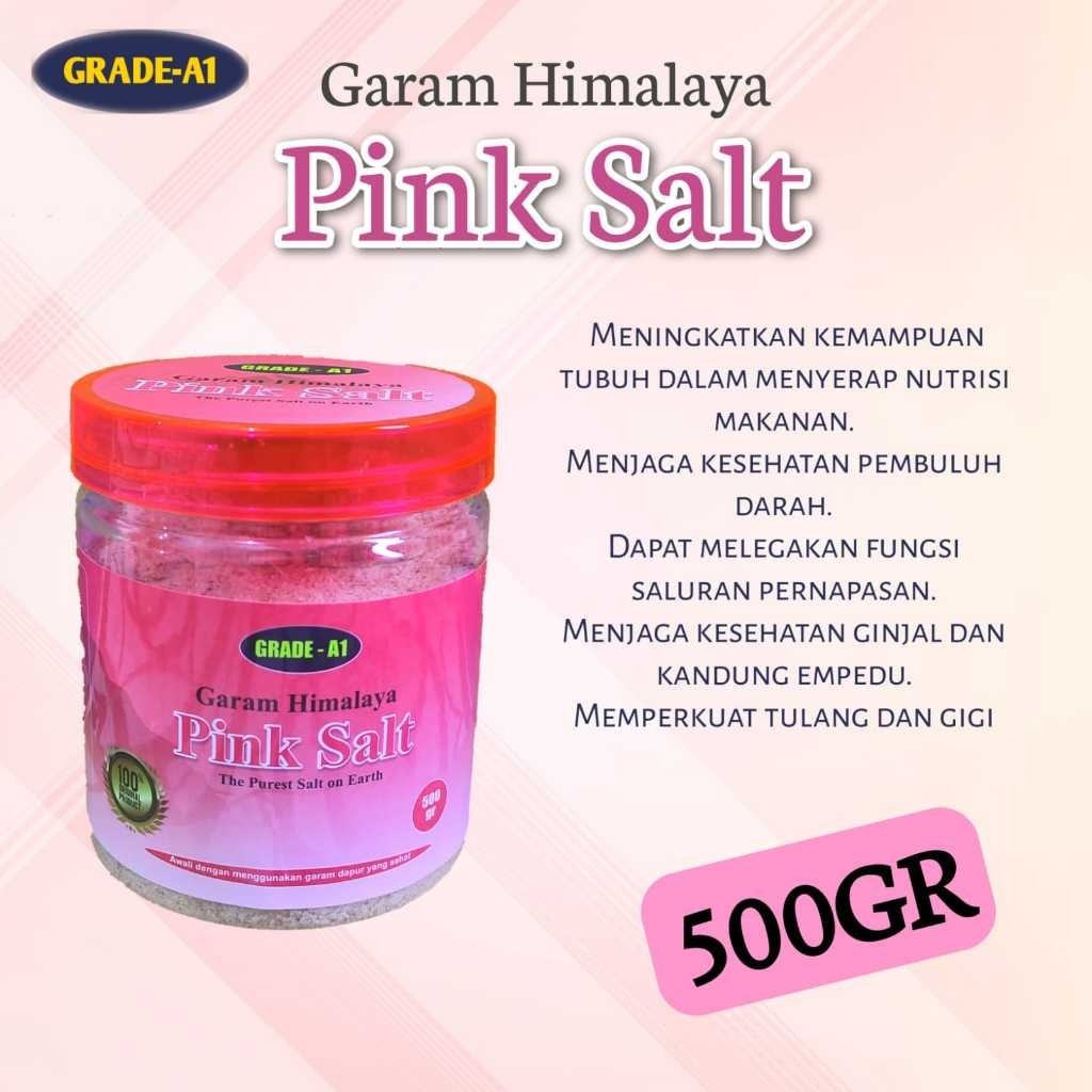 

Garam Himalaya Pink Salt Grade A1 Organic Original Kemasan 500gr