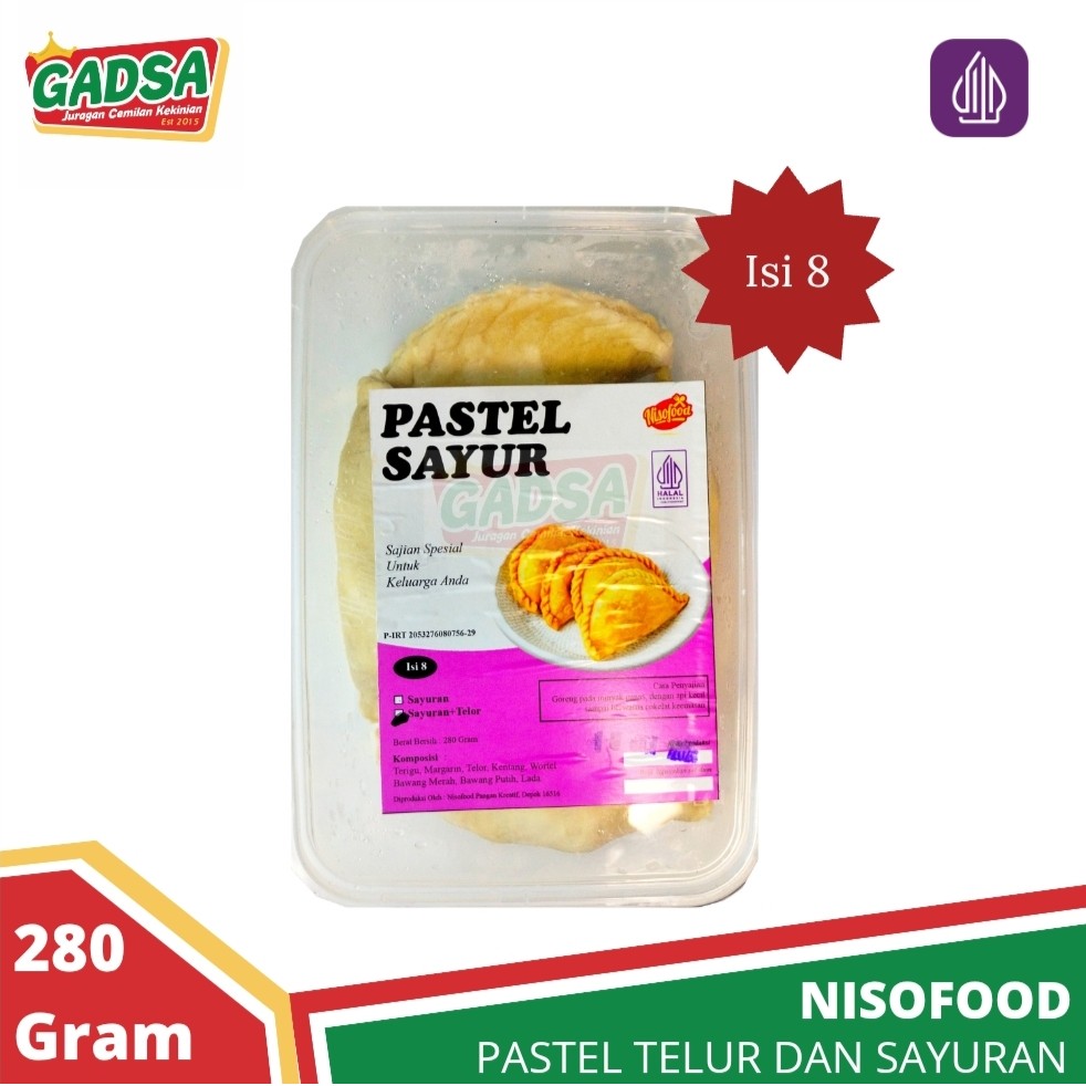 

Pastel isi Telur dan Sayuran Kemasan Box isi 8