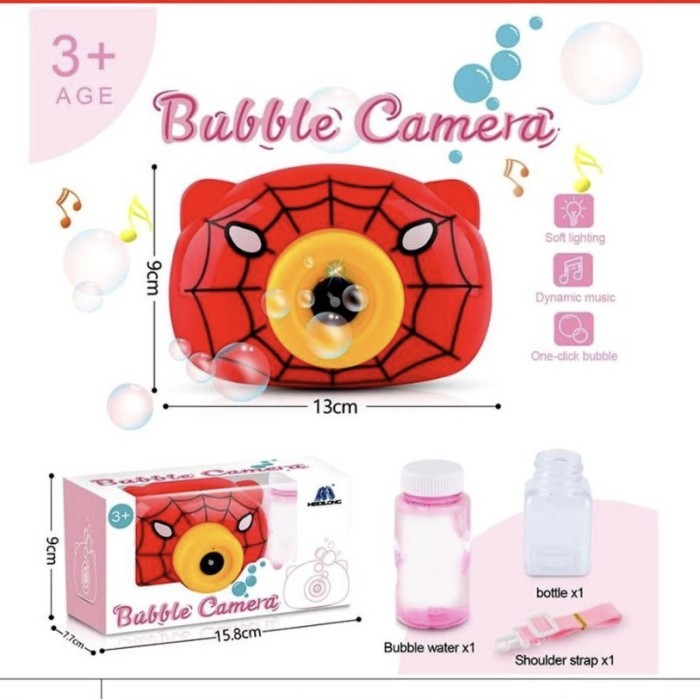 Bubble Camera Spiderman mainan busa