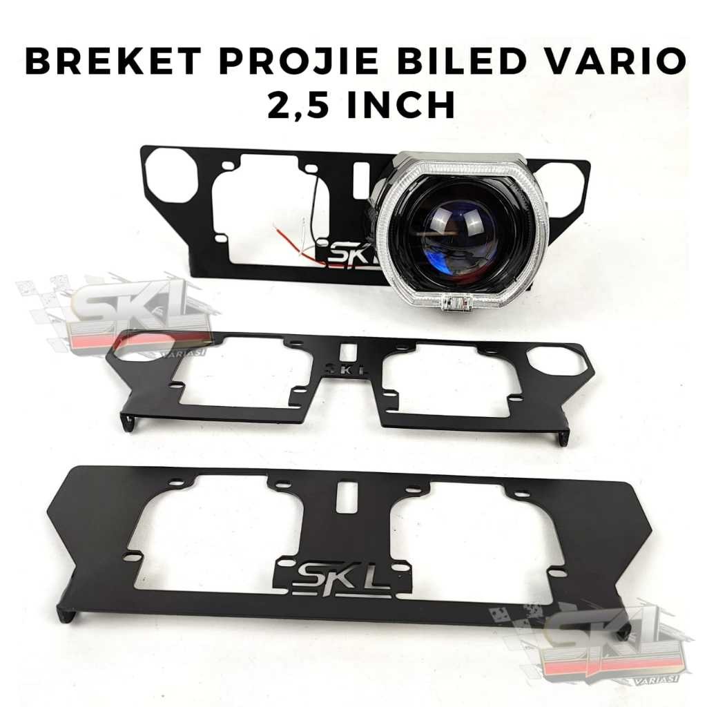 PUJEGANSHOP Bracket Breket Biled Vario 125 New Vario 160 Vario 150 New 2.5 inch D2 Laser Biled Aes T