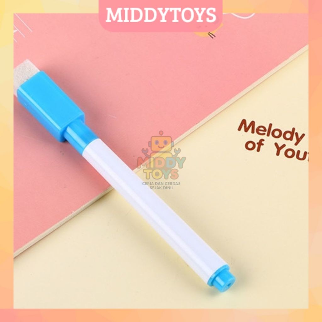 

MIDDYTOYS - SPIDOL WARNA BIRU / SPIDOL ANAK DENGAN PENGHAPUS /WIPE AND CLEAN