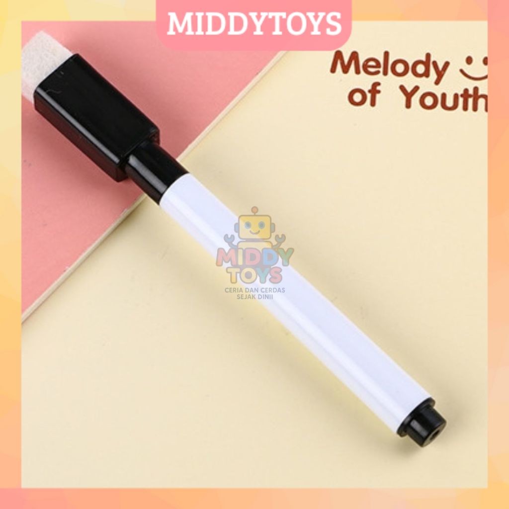 

MIDDYTOYS - SPIDOL WARNA HITAM / WIPE AND CLEAN / SPIDOL ANAK DENGAN PENGHAPUS