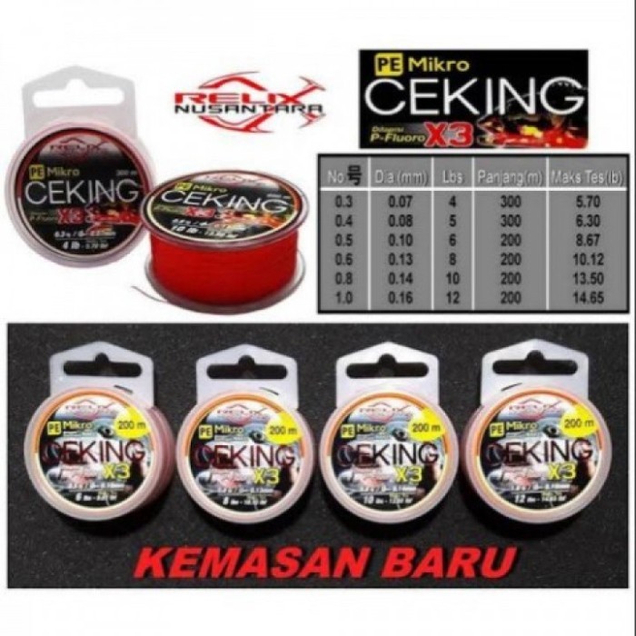 Senar PE Relix Ceking - PE 0.8/10Lb #0.14