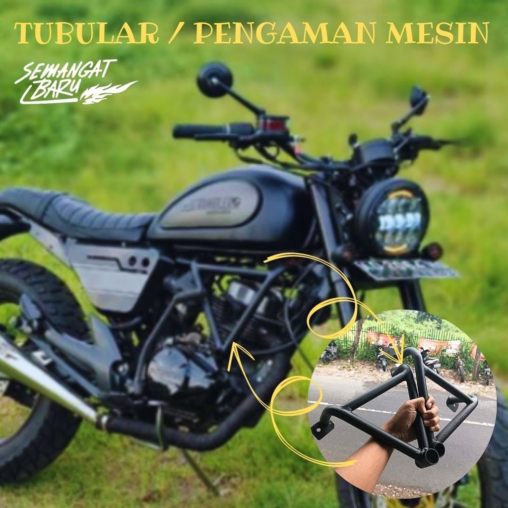 TUBULAR PENGAMAN MESIN COVER ENGINE MEGAPRO MP NEW MP MONO MEGAPRO MONO VERZA OLD CB VERZA