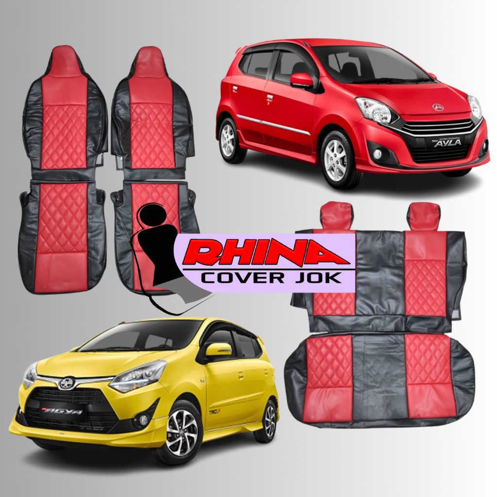 Sarung Jok Mobil I Cover Jok Mobil Ayla Dan Agya thn 2013 sampai 2019 Full Set (Baris 1 dan 2)