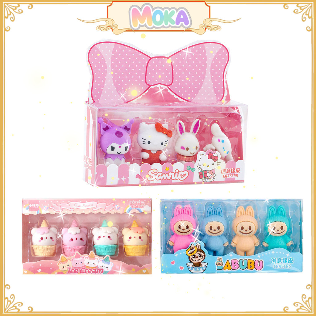 

MOKA Penghapus Mini Isi 4 Pcs Dengan Berbagai Bentuk Makanan Dan Minuman Lucu Imut MKA145