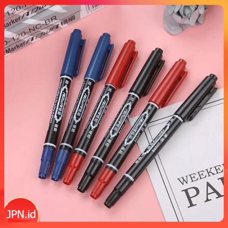 

Pulpen Spidol Dual Tip 2 in 1 Pena Marker Dua Fungsi - JPN