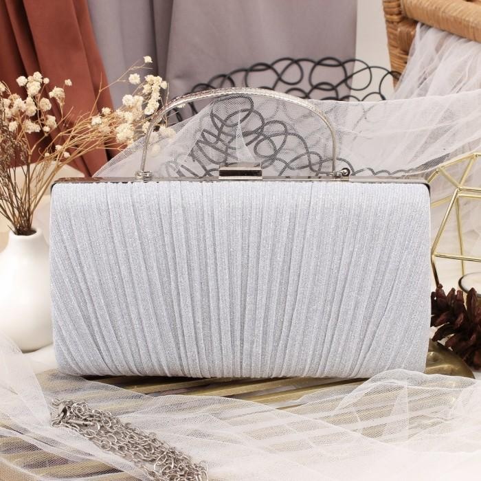 LNS B21 Tas Dompet Clutch Bag Pesta Kondangan Wanita Mewah Import Terbaru 120 - Tas Pesta Simple dan