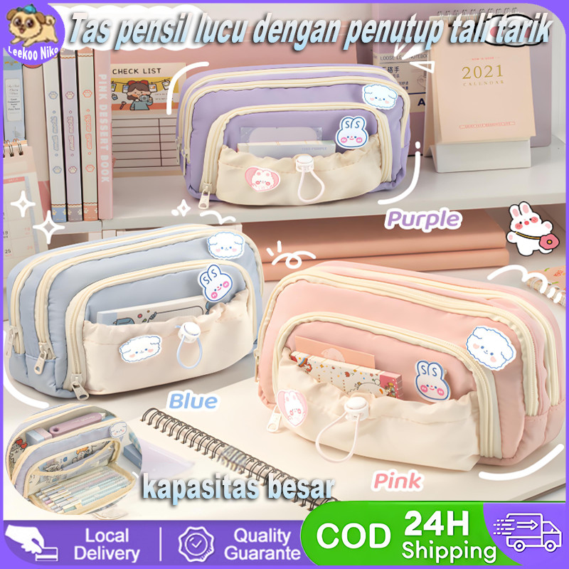 

Kotak alat tulis bergaya, kotak pensil, kotak pena, kotak pensil berkapasitas besar, kotak pensil lucu