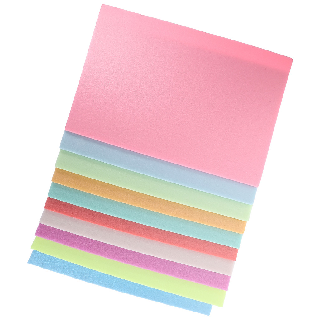 

10 Sheets A4 Colored Blow Molded Foam Paper Kids Craft Diy Project Drawing Pad Toy Box Supplies Painting Tools