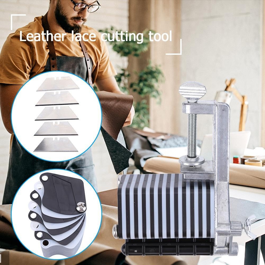 

Stainless Steel Leather Table Top Lace Cutter Strip Cutter Leather Lace Maker for Fringe Braiding Strip Belts and Lace