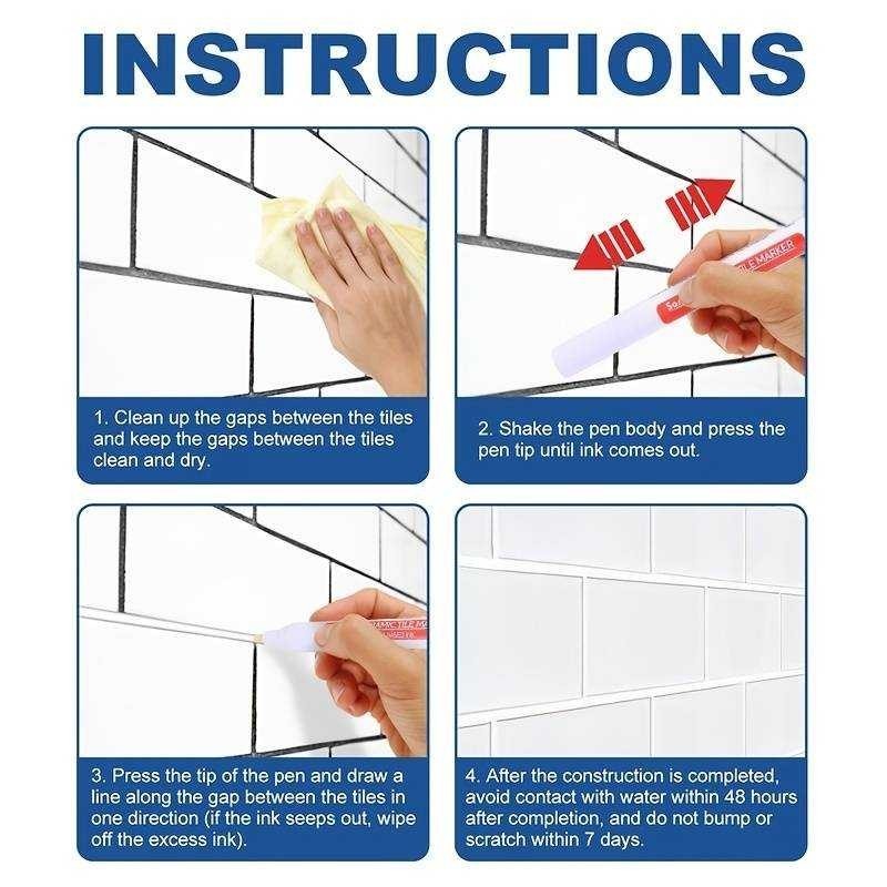 

AZRASTR Sanjie Tile Grout Marker Reform Wall Seam Pen Spidol Nat Keramik - S-138