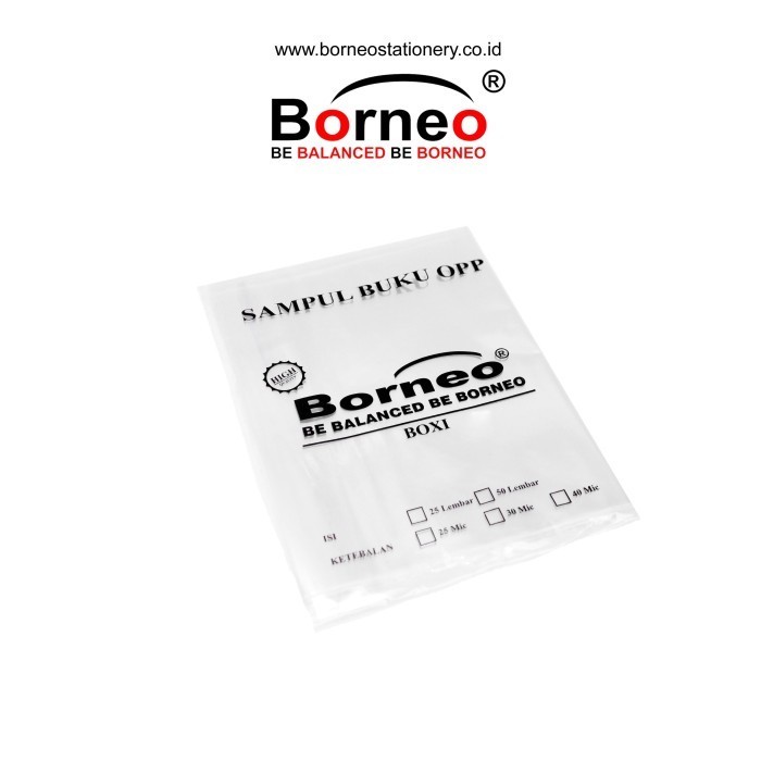 

SAMPUL BORNEO OPP LEM ISI 25LBR (100) | JOTTER GROSIR ATK MURAH