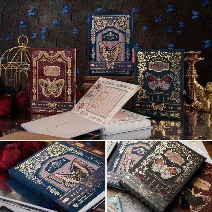 

New Buku Notebook Diary Butterfly The Ghotic Series / Buku Diary Jurnal agenda Buku tulis - 0791Premium