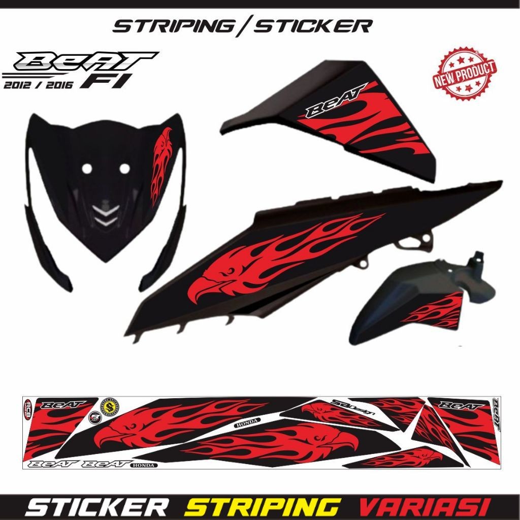 STRIPING RACING STRIPING MURAH STIKER KEREN VARIASI BEAT FI