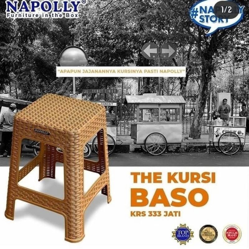 KURSI PLASTIK BASO ROTAN NAPOLLY