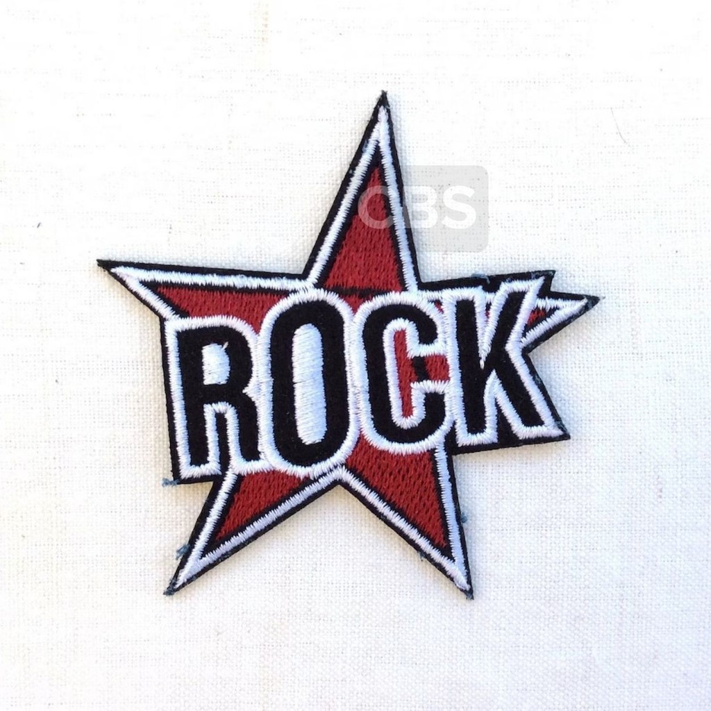 STAR ROCK PATCH Bordir Logo Emblem/Bet Badge PUNK ROCK
