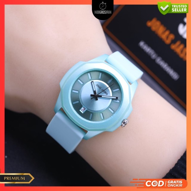 Jam Tangan Wanita Fashion Jonas Jasmin JJ2206L Original Tanggal Aktif Free Logam Emas 0.001G - COD -