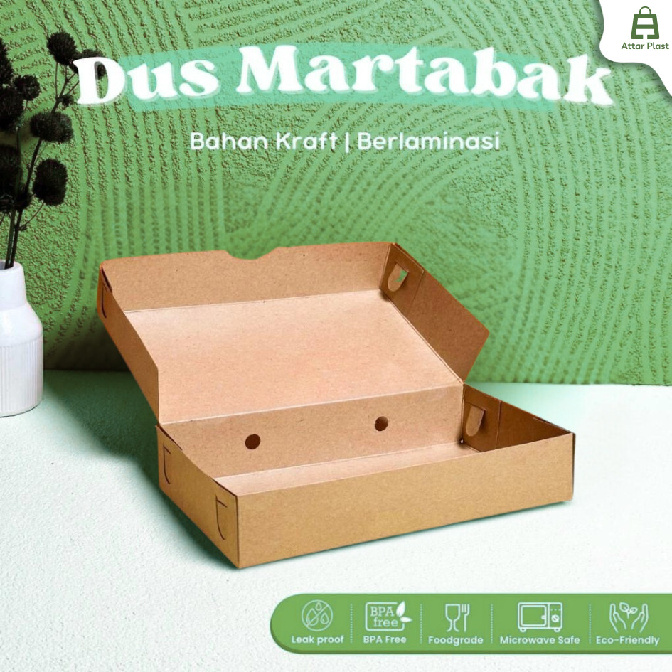 

[290GSM] Dus Martabak Kraft Polos 21x12x4cm Laminasi / Box Snack Bolu Brownies