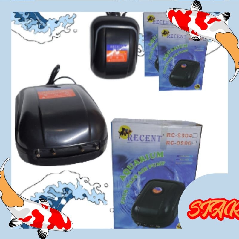 Airpump 4 Output Mesin pompa udara 4 lubang RECENT RC 9904 AERATOR