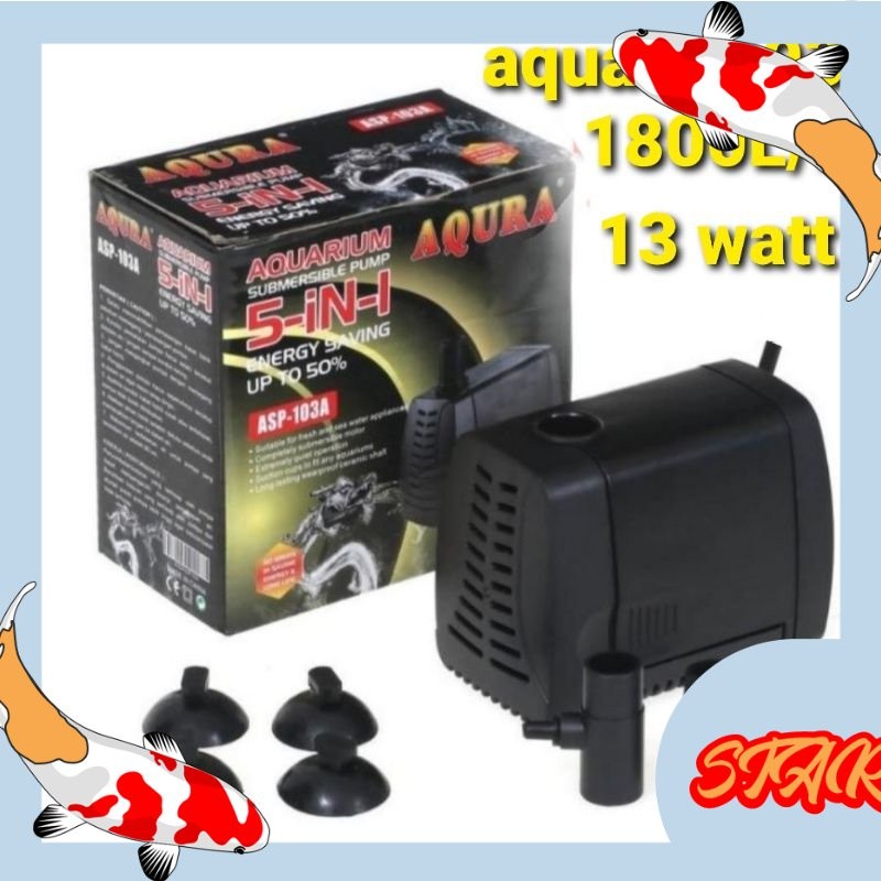 AQURA asp 103  power head pompa celup aquarium kolam ikan hias