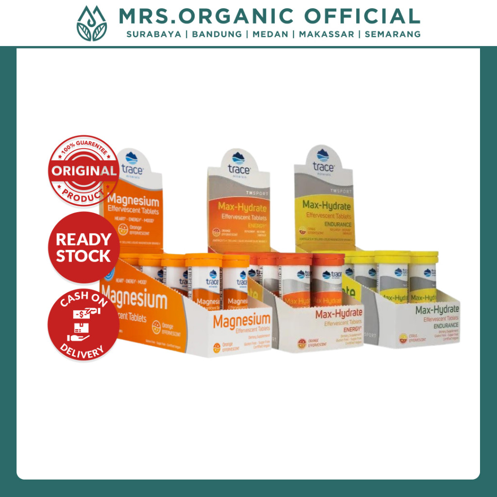 

Minuman Elektrolit Trace Minerals Magnesium Effervescent & Max Hydrate Isi 8 Tubes All Varian - Booster Energi Support Kram Otot Hidrasi