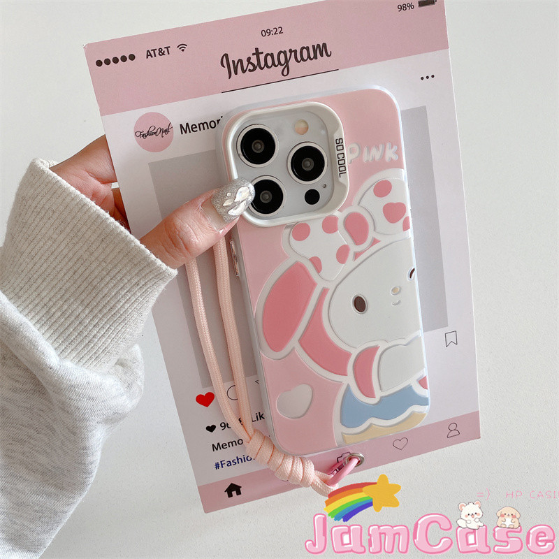 【Jam Case】case OPPO binatang berwarna merah muda Casing ponsel cocok untuk OPPO A94 F17PRO Casing An