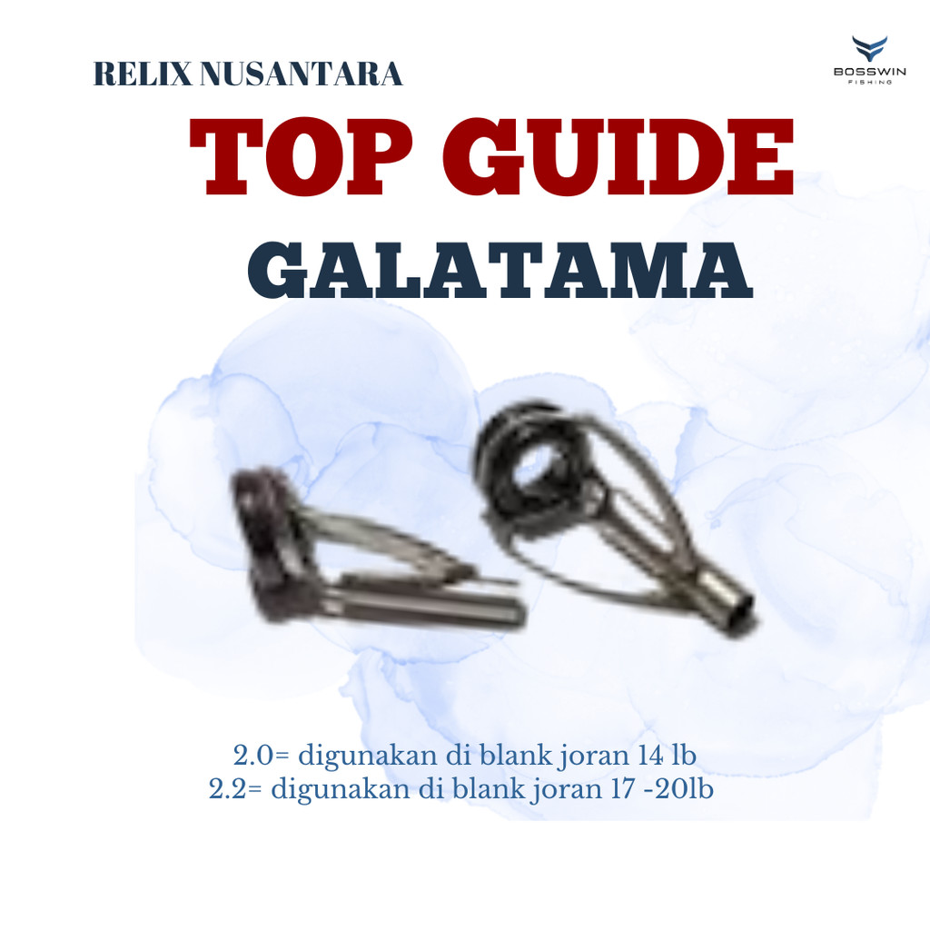Top Guide Relix Nusantara Cincin Ring Guide Ujung Joran Galatama Mancing Kolam 2.0 // 2.2