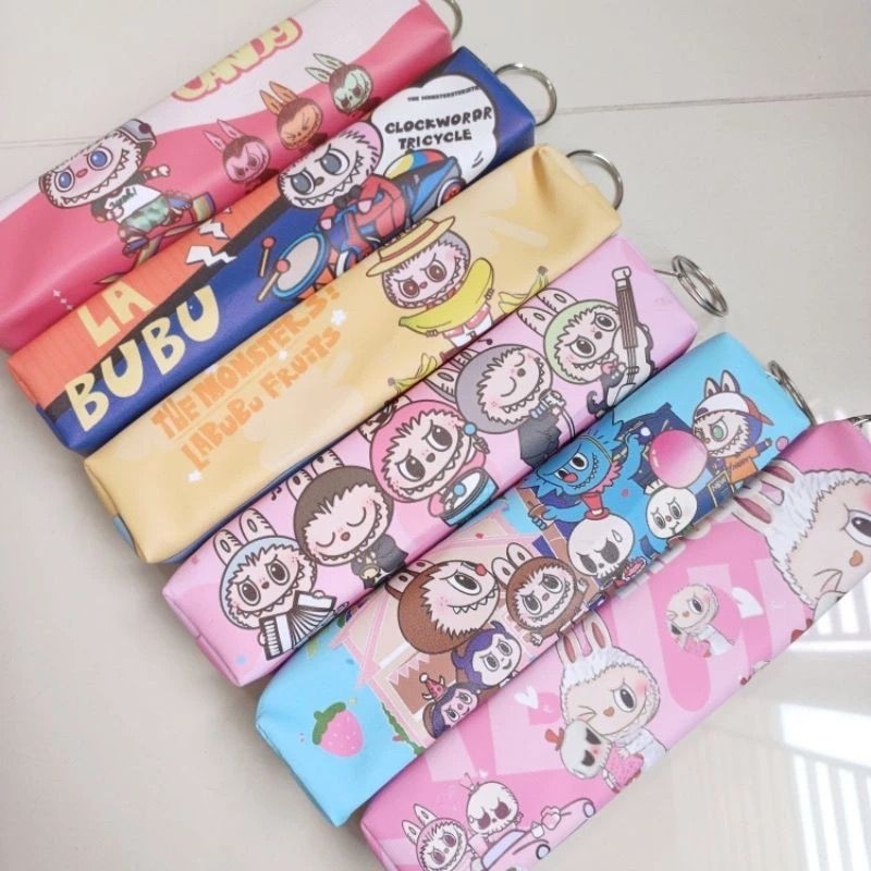 

￼Kotak pensil kain tabung labubu tempat pesil resleting Tepak Labebong Pencil Case Hype karakter Tempat Pulpen murah resleting