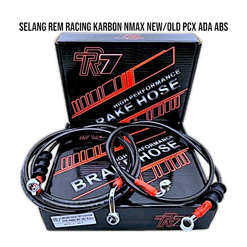 Kabel Selang Rem Karbon Serat NMAX PCX ADV ABS Depan-Belakang Anti Bocor Asli TR7