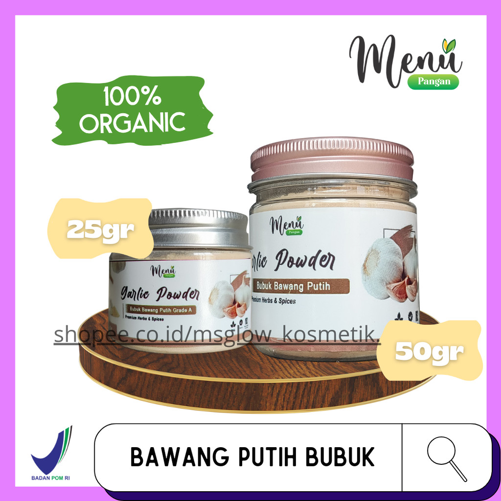 

Bawang Putih Bubuk Organik Tanpa Campuran - Garlic Powder Bahan Masakan - Bubuk Baput Original