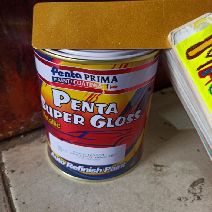 cet / cat penta brilliant gold met T09931 kemasan 1 kilo