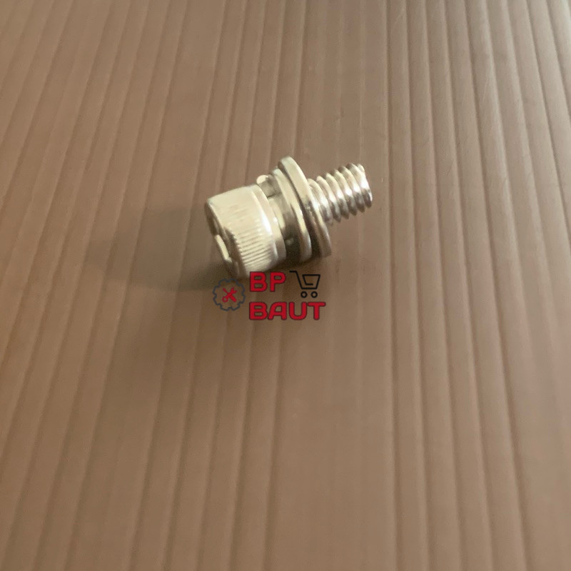BAUT L 6x07 KUNCI L DOUBLE RING PLAT RING PER/M6x07 BAUT DRAT 10 STANDAR