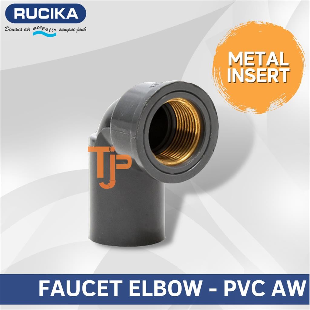 RUCIKA FAUCET ELBOW / METAL INSERT PVC AW 1/2"